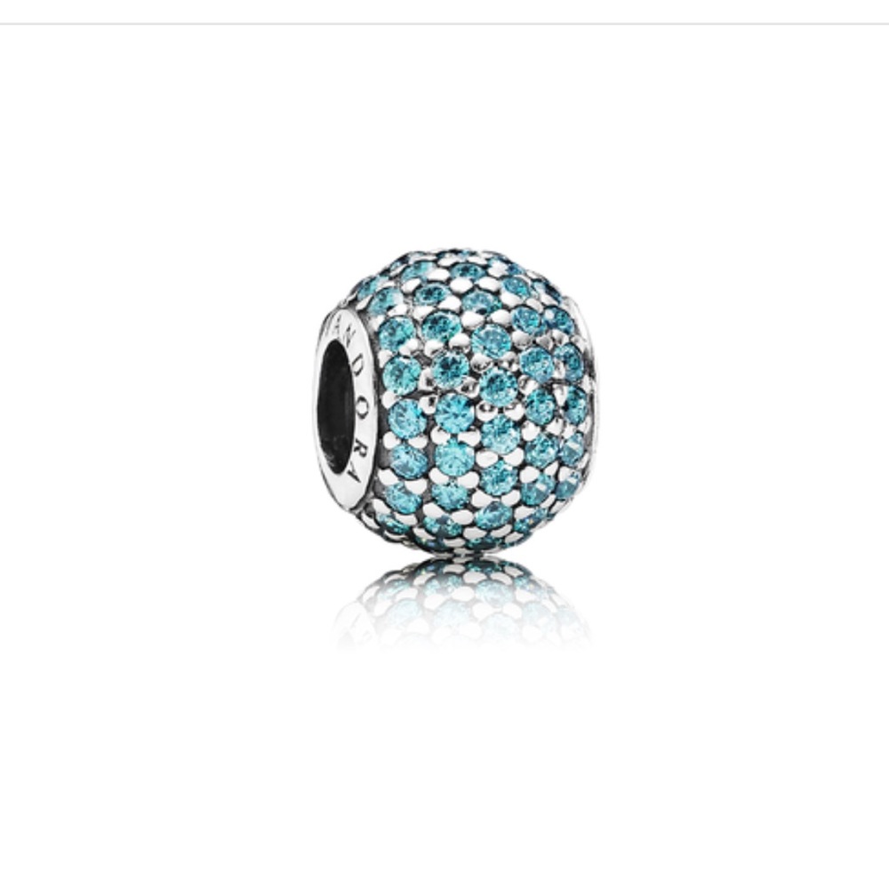 Genuine Teal Pavè Lights Pandora Charm